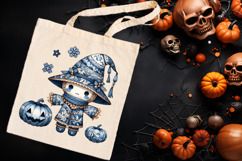 Funny Halloween garden scarecrow clipart t shirt designs png Product Image 3