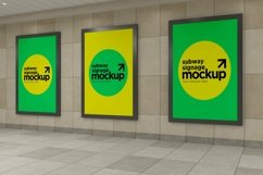 Subway Three Sign Mockup Product Image 1