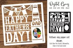 Fathers day paper cut design SVG / DXF / EPS / PNG files Product Image 1