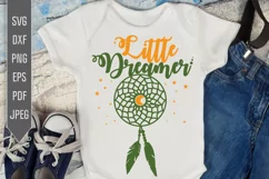 Little Dreamer Svg. Dreamcatcher Svg. Baby Bib Product Image 2