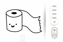 Toilet Paper SVG File - Cute Toilet Paper Roll /Toilet Humor Product Image 1