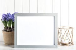 Frame mockup spring flower wnite background stock photo Product Image 1