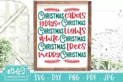 Christmas Word Art SVG | Farmhouse Christmas Sign SVG Product Image 2