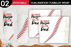Baseball 20 Oz. Skinny Tumbler for Father's Day Product Image 3