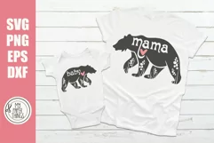 Mama bear svg, baby bear svg, mom life svg Product Image 1