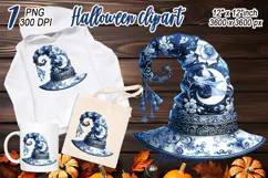 Funny blue Halloween hat kids clipart t shirt designs png Product Image 2
