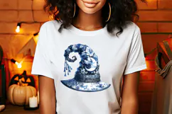 Funny blue Halloween hat kids clipart t shirt designs png Product Image 3