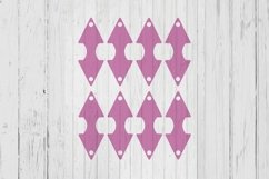 Triangle fold over jewelry display card packaging template s Product Image 1