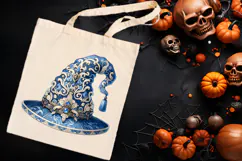 Funny blue Halloween hat kids clipart t shirt designs png Product Image 3