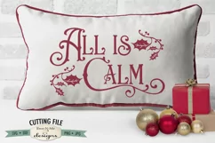 All Is Calm SVG | Holly SVG | Christmas SVG Product Image 1