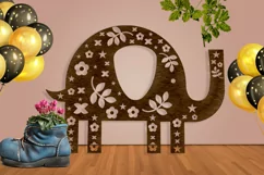 Elephant Paper Cut Abstract and Floral Shapes SVG, AI, EPS Product Image 1