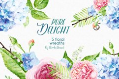 FlowerWreaths Watercolor Illustrations Product Image 1