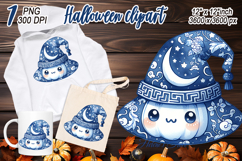 Funny blue Halloween hat kids clipart t shirt designs png Product Image 2