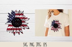 Patriotic sunflower SVG cut file Product Image 1