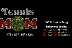 Tennis Mom Rhinestone SVG Template Product Image 2