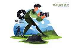 Hunt and Shot - Vector Illustration Product Image 1