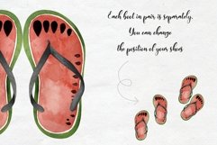 Watercolor Flip Flop Clipart Product Image 8