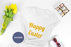White T-shirt Easter PSD Mockup JPG Full Wrap Product Image 4