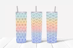 Summer Geometric Glitter 20 oz Skinny Tumbler Sublimation Product Image 2