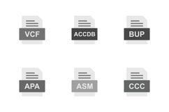 Set Of File Formats Icons Product Image 1