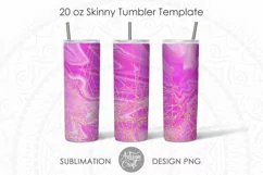 Pink glitter, tumbler sublimation, 20 oz tumbler Product Image 1