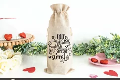 Valentine Wine Bag SVG | A Little Treat For Someone Sweet Product Image 2