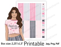 Weekend Home Valentines Printable Sticker BoxSize 2,25"x1,5" Product Image 2