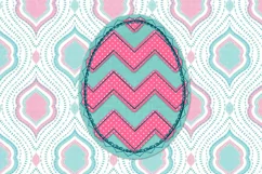 Raggy Chevron Easter Egg Applique Embroidery Files Product Image 3