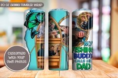 My Fishing Buddy Calls Me Dad Photo Tumbler Wrap | 20 oz Png Product Image 4