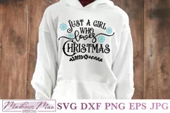 Just A Girl Who Loves Christmas, Christmas Svg Product Image 1
