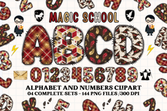 Wizard Magic School Alphabet Clipart, wizard letters doodle Product Image 1