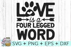 Love Is Four Legged SVG DXF PNG EPS Cutting File Product Image 2