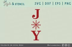 Joy Vertical Porch Sign SVG - PNG, DXF, EPS, SVG, Cut File Product Image 2