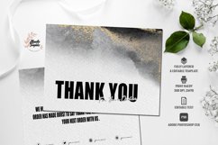 Gold Black Thank you card Template Product Image 1