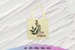 Floral Stay Alive SVG Product Image 1