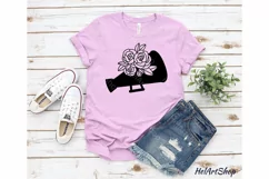 Megaphone svg, Floral Megaphone svg, cheer leader svg Product Image 2