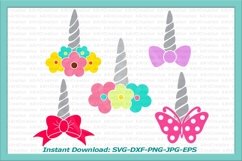 Unicorn horn elements svg cutting files Product Image 1