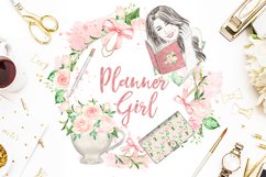 Watercolor Planner Girl design Product Image 3