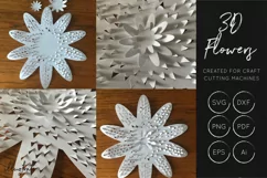 3D Flower SVG Cut Files - Flower SVG - Layered Flower DXF - Free Design of The Week Product Image 6