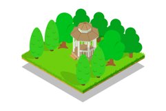 Oratory concept banner, isometric style Product Image 1