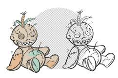 Voodoo Doll SVG Funny Halloween Curse Evil Doll PNG JPG Cut Product Image 2