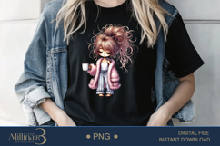 Funny Girl Early Morning PNG | Less Talk More Coffee PNG Product Image 2