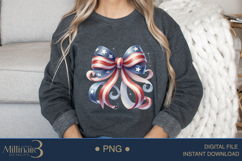 Coquette Bow USA Flag PNG | Girly 4th of July PNG for Tees Product Image 5