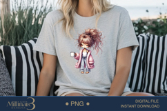 Funny Girl Early Morning PNG | Less Talk More Coffee PNG Product Image 5