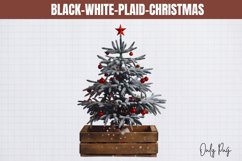 Black-White-Plaid-Christmas Sublimation Product Image 1