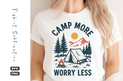 Camp More Worry Less SVG | Camping T-Shirt Design Product Image 1