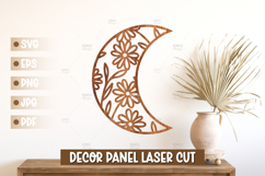 Moon Wall Art SVG - Moon Laser cut, Baby Room Home Decor Product Image 1