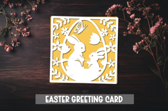 Happy Easter paper cut greeting card I Cameo Cricut Product Image 1