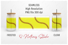 6 Baseball - Softball Seamless Patterns for 16oz LIBBEY CAN. Product Image 7