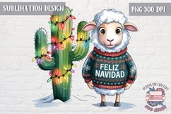 Christmas Sublimation Design PNG Funny Quote Santa Elf Lama Product Image 1